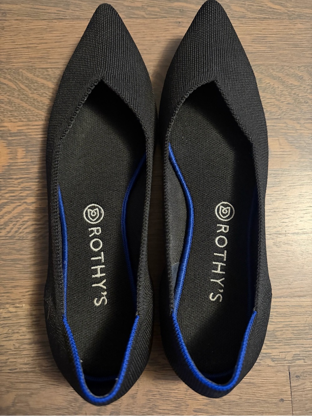 Size 12 Black Rothys “The Point” Woven Shoes EUC - Picture 10 of 14